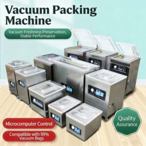 Compact desktop single chamber vacuum packaging machine for home and commercial use